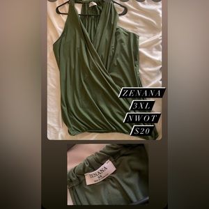 NWOT Zenana cris cross tank - 3X